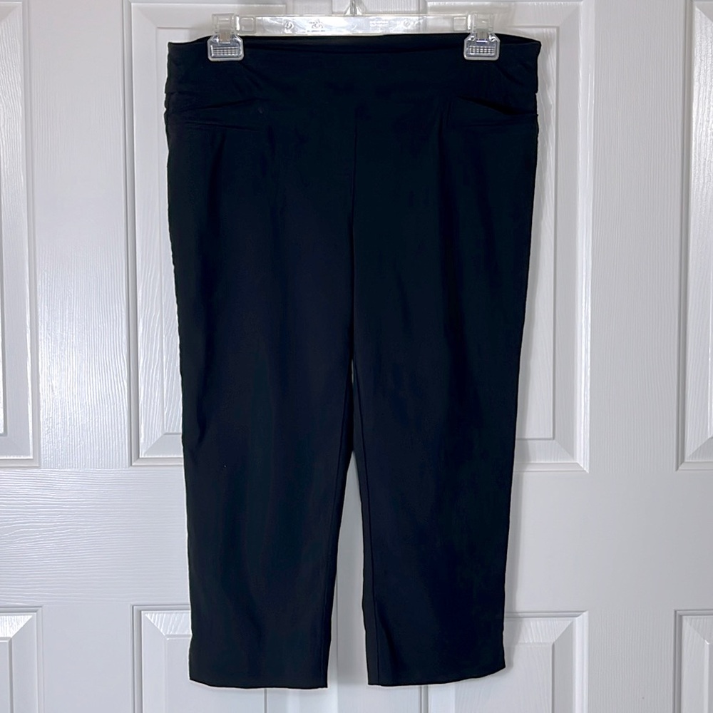 Zac & Rachel Cropped Black Trouser, Pull On, size 12